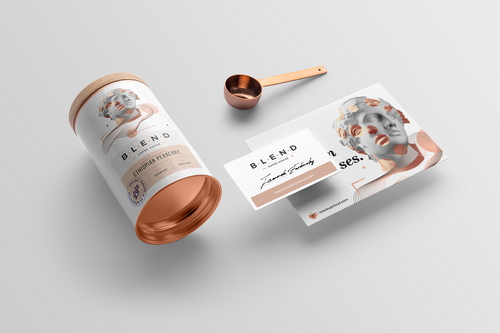 Blend Coffee Branding Mockup Scene 16