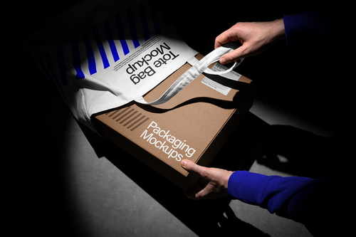 Box Packaging Mockup Scene 04
