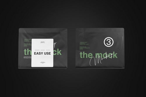 Flat Pouch Packaging Mockup Set
