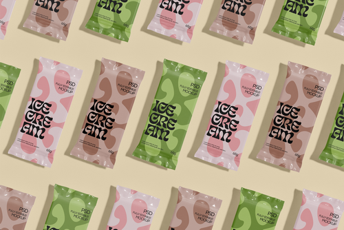 Mosaic Popsicle Ice cream Mockup