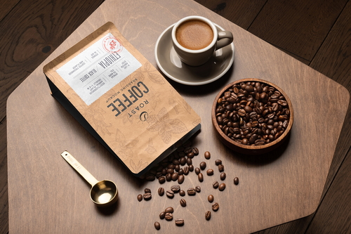 Roast Coffee Packaging Mockup Scene 21