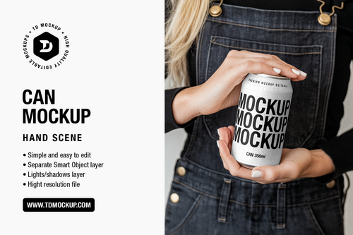 Can Mockup - Hand Scene