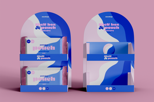 2 Shelf Box with Snacks Bar Mockup