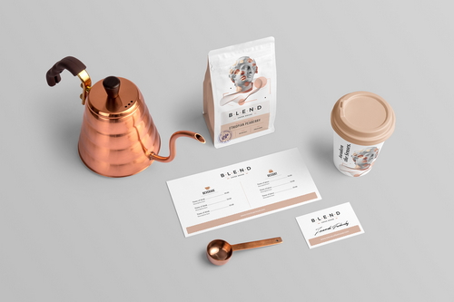 Blend Coffee Branding Mockup Scene 03