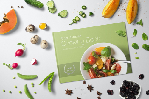 Cooking Book Food Mockup Scene