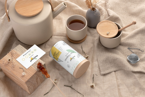 Tea Packaging Branding Mockup Scene 15