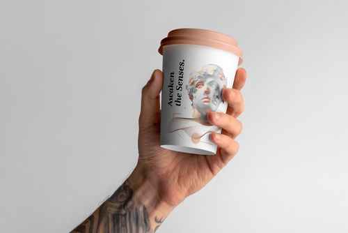 Blend Hand Holding Coffee Cup Mockup Scene 26