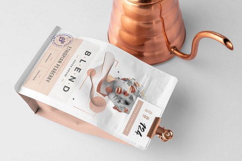 Blend Coffee Packaging Mockup Scene 08