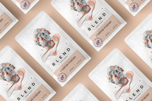 Blend Coffee Packaging Mockup Scene 05