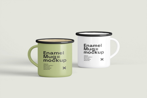 Enamel Mug Mockup