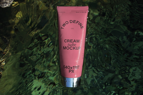 Cream tube on water