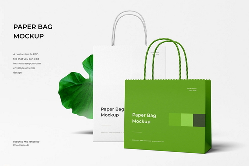 High Quality Paper Bag Mockup