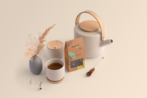 Tea Packaging Branding Mockup Scene 03