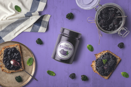 Jam Can Packaging Mockup Top View Scene 01