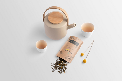 Zip Lock Packaging Tea Mockup Scene 09