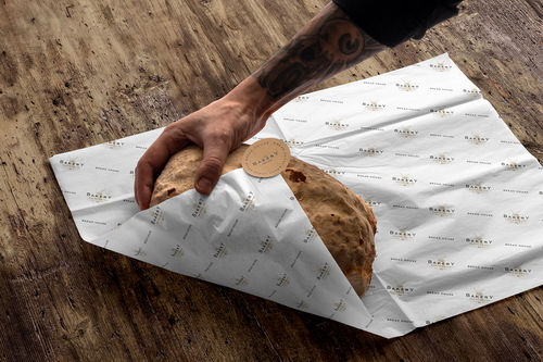 Hand Folding Paper Packaging Bakery Mockup Scene 19