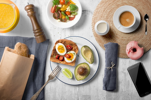 Food Mockup Breakfast Scene