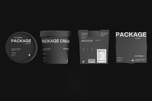 Ice Cream Packaging Mockup Set