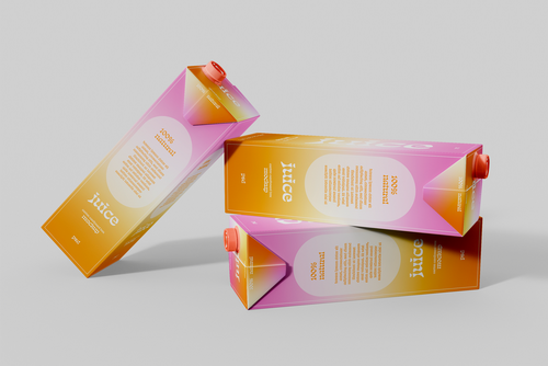 Juice or Milk Boxes Mockup
