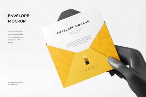 High Quality Envelope Mockup