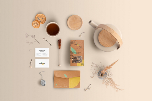 Tea Packaging Branding Mockup Scene 02