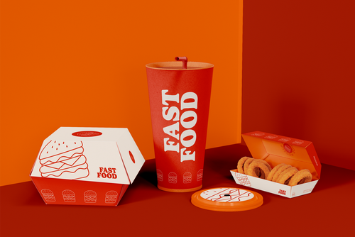 Fast Food Box Set Mockup