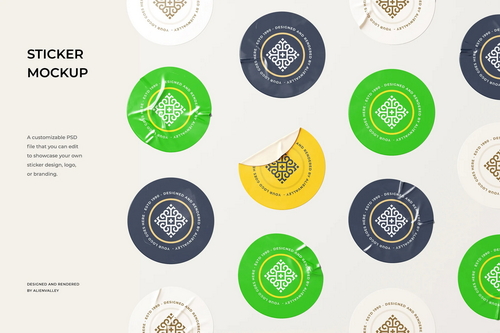 High Quality Sticker Mockup For Branding