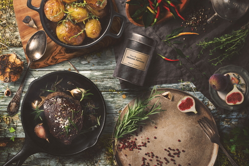 Rustic Food Branding Mockup Scene