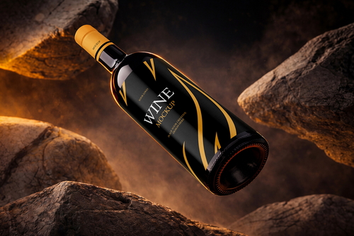 Wine Bottle Mockup