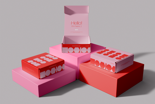 Stacked Boxes Mockup