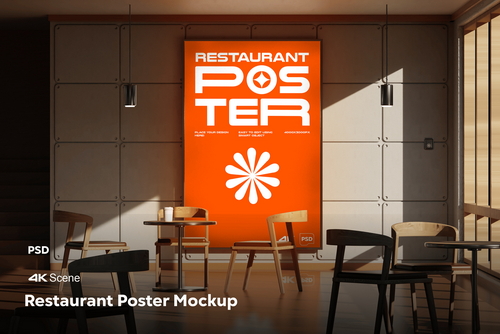 Restaurant Poster Mockup