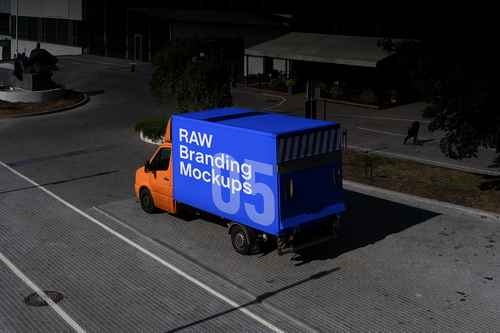 Delivery Truck Mockup Scene Raw-05
