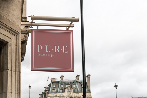 Store Sign Board Square Mockup Scene 32