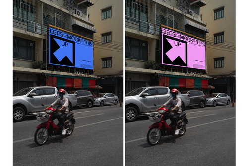 Realistic Sign Billboard Mockup for Photoshop / VIET01|06