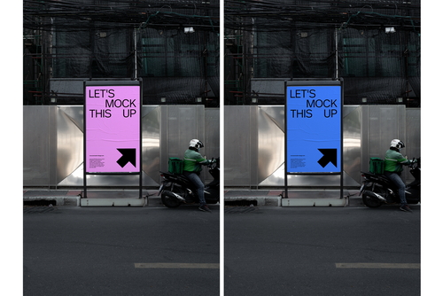 Realistic Sign Billboard Mockup for Photoshop / VIET01|02
