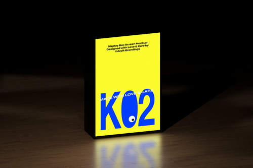 Display Box Signage Mockup