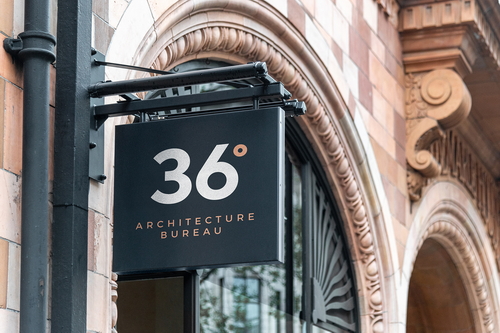 Store Sign Board Black Mockup Scene 29