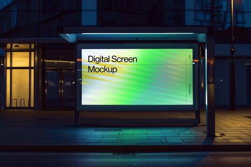 Digital Screen Advertising Mockup Scene 20