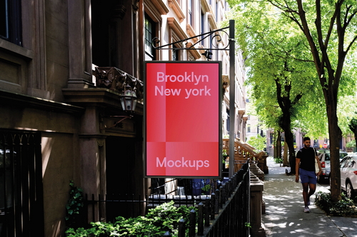Brooklyn, NY For Sale Sign Mockup