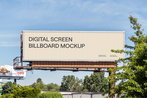 Long Digital Billboard Mockup Scene