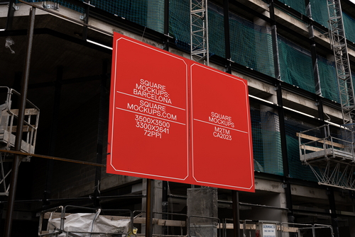Construction Banner Mockup Scene 0001 Barcelona Series