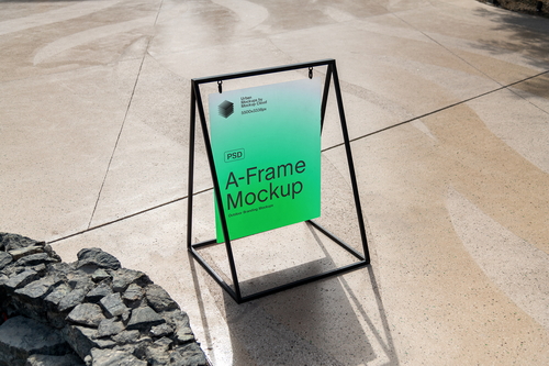 A-Frame Advertising Mockup Scene