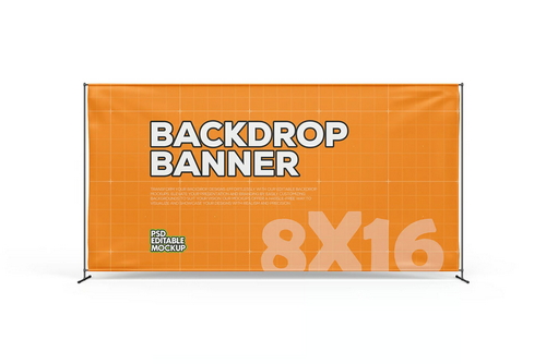 Backdrop Banner Stand Mockup
