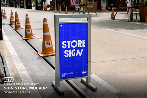 Sign Store Mockup
