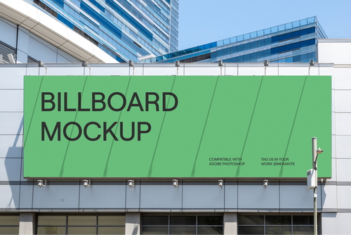 Urban City Billboard PSD Mockup Scene
