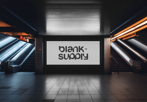 Subway Screen Mockup [Blank008]