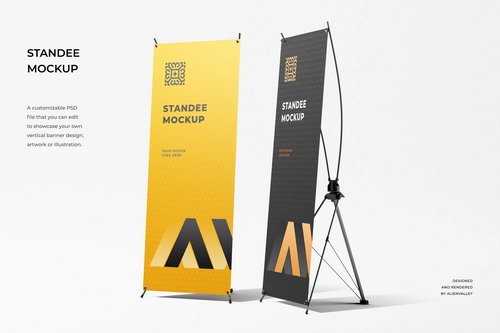 High Quality Standee Mockup For Branding