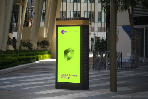 Digital Screen Advertising Mockup Scene 02