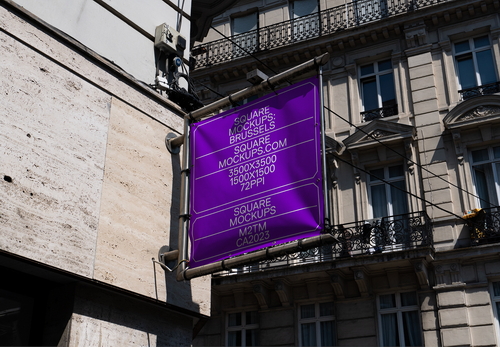 Shop Sign Mockup Scene 0009 Brussels Series