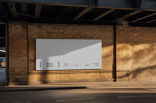 Outdoor Mockup Under The Bridge on Sunny Day